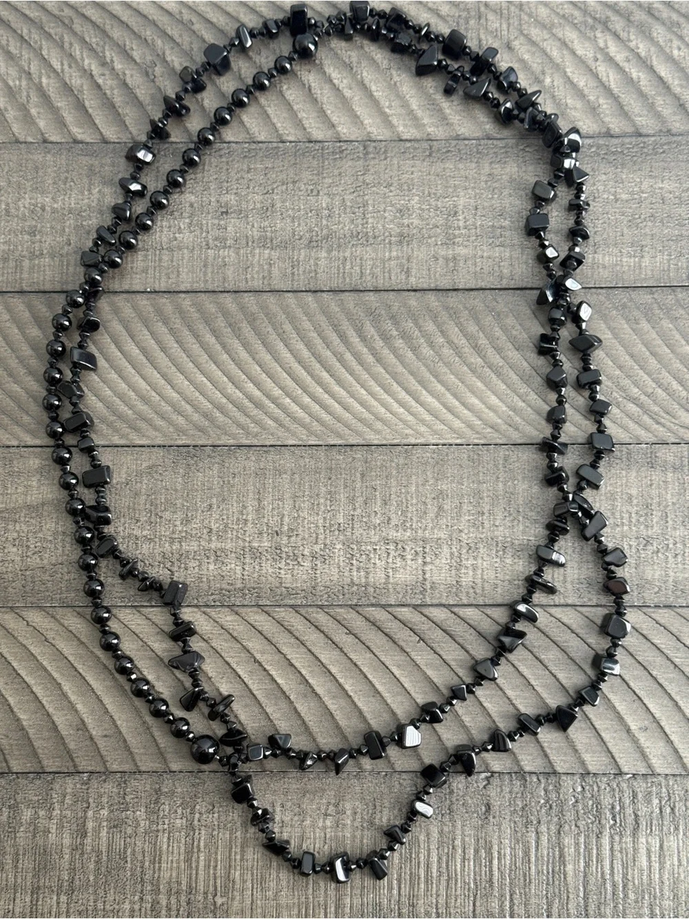 Black Hematite Multi-Strand Necklace